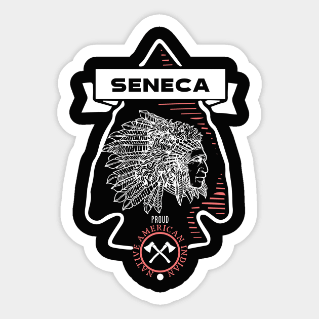 Seneca Tribe Native American Indian Proud Arrow Vintage Sticker by The Dirty Gringo